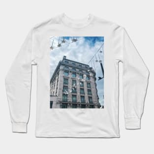 Star garlands above London street Long Sleeve T-Shirt